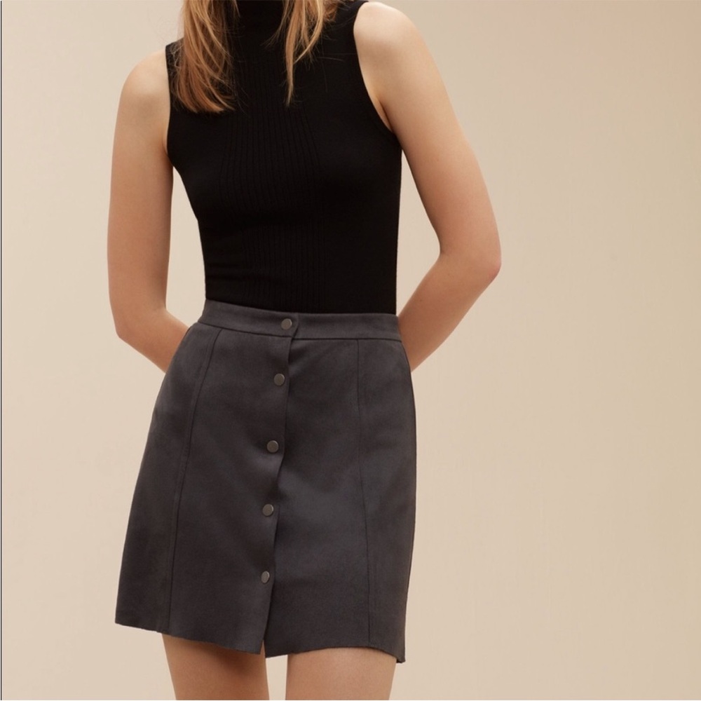 Wilfred free Centinela skirt in dark charcoal